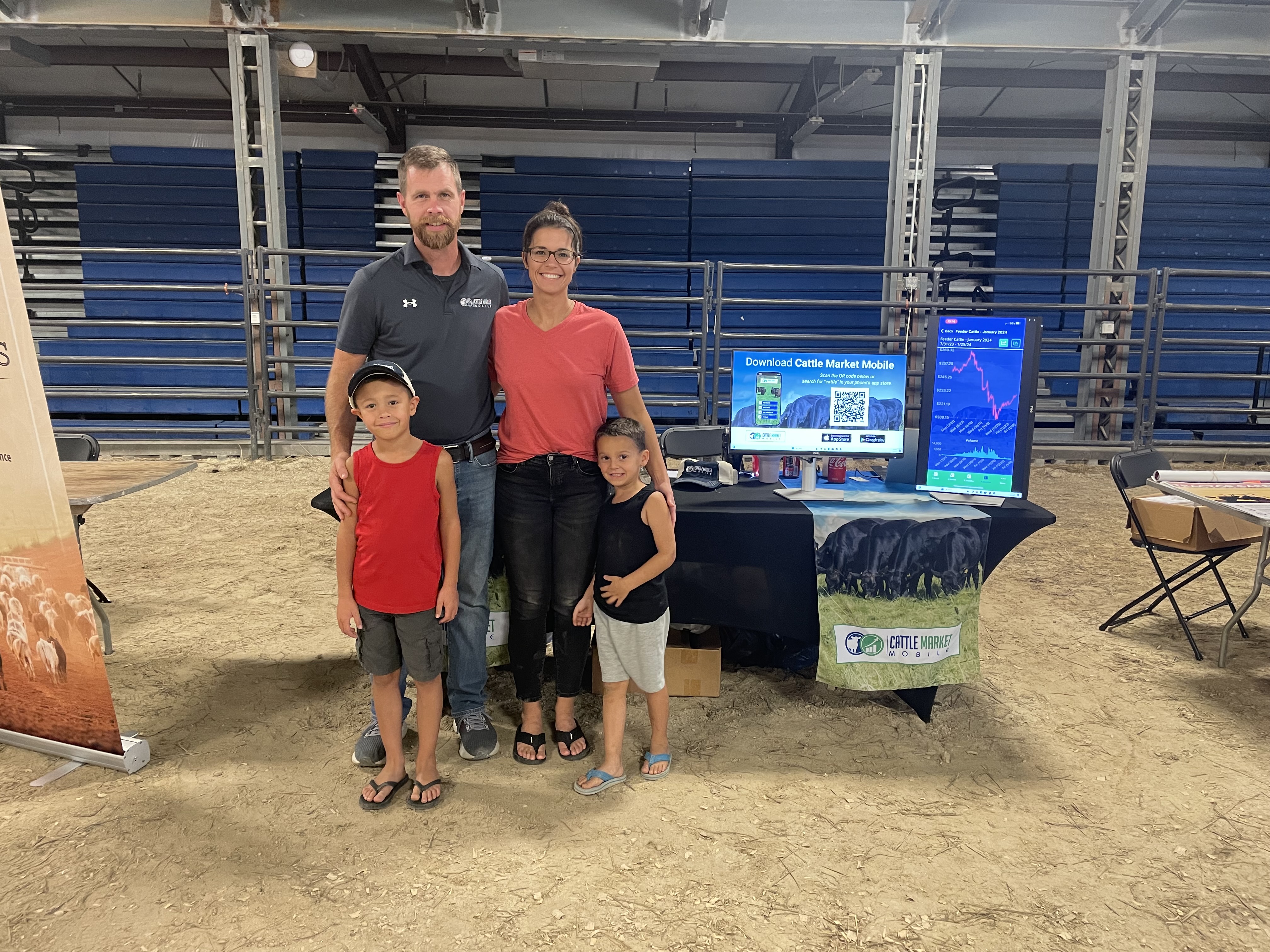 Michael Whitt and family at a cattle industry trade show